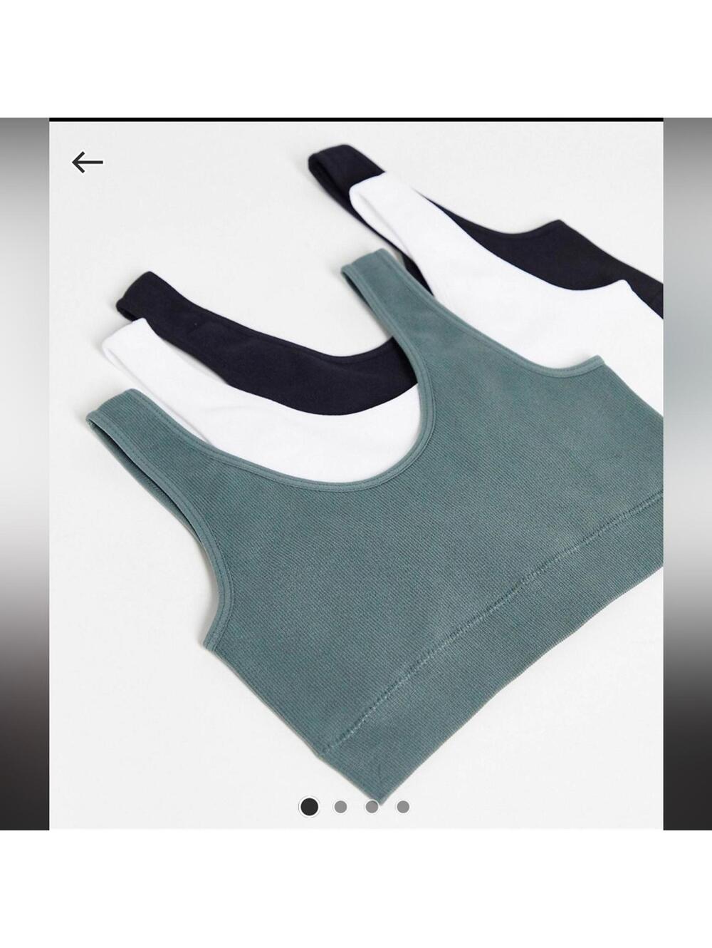 Dorina Flo knit non padded ribbed bralet 3 pack